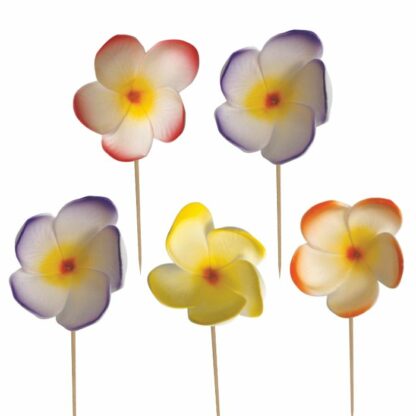 Fleurs crocus PM sur pique : Décoration sur pique courte - 250 pièces - Dimensions : Ø 7 cm - Référence : 7295 - Matière : EVA (Éthylène-acétate de vinyle) - Multicolore - Assortiment aléatoire - Mondo Déco entreprise française