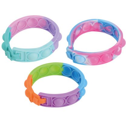 Bracelets Pop it multicolores - en silicone - bracelets pour enfants - jouet pop it - Mondo Déco entreprise française