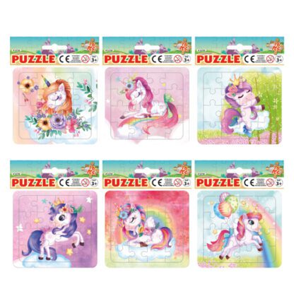 Puzzle Licorne - Idée cadeau menu enfant - puzzle de 16 pièces - Mondo Déco entreprise française