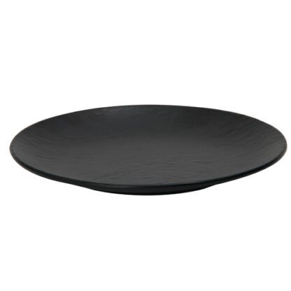 Assiettes rondes noires PM fini mat / Assiettes rondes noires GM fini mat / Assiettes légères, service facilité ! 6 pièces Dimensions : Ø 20 cm Couleur : noir Fini mat Matière : mélamine Référence : 5666 Assiette plate Compatible lave-vaisselle Incompatible micro-ondes - Mondo Déco entreprise française