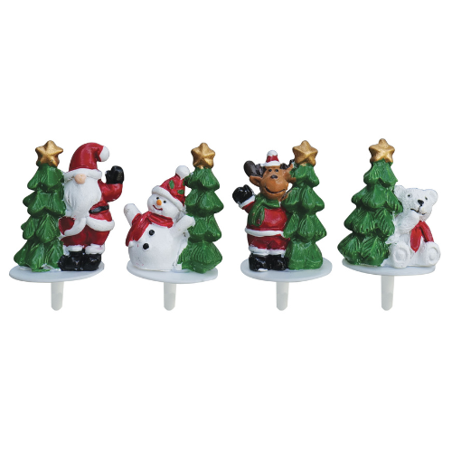 18 Figurines De Noël En Résine – Mini Bonhommes De Neige, Rennes, Sapins Pour Décorer Sapin Ou Village Miniature