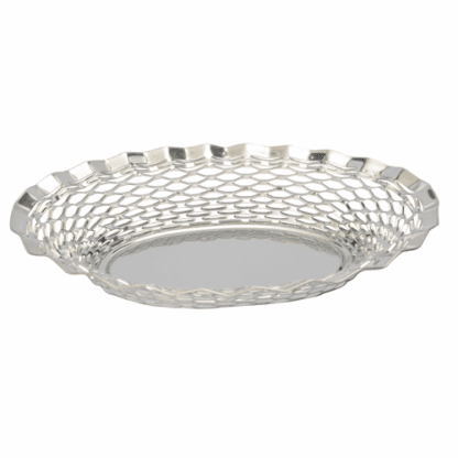 Corbeille ovale inox : 1 pièce Référence : 5740 Corbeille à pain Fabrication Française Poids : 100 g Dimensions : 24,5 x 8 cm Matière : Métal Couleur : argenté - Mondo Deco entreprise française