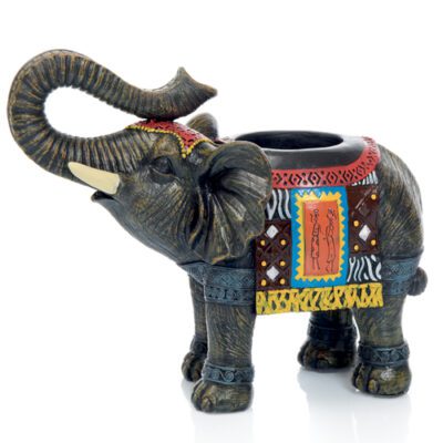 Descriptif du porte-verre Eléphant : Découvrez les verres et coupes adaptables (vendus séparément) ref 536/536w 1 pièce Dimensions : H. 25 cm L 33 cm Ø 8 cm Référence : 284 Matière : résine Couleur : multi Incompatible lave-vaisselle
