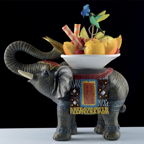 Porte-verre Eléphant -lot de 1- H. 25 cm L 33 cm Ø 8 cm – Image 2