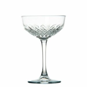 Descriptif des Coupes Cocktail vintage : Référence : 5690 6 pièces Dimensions : H.15,5 cm Ø 11 cm Contenance : 22 cl Matière : Verre Couleur : Transparent Compatible lave-vaisselle