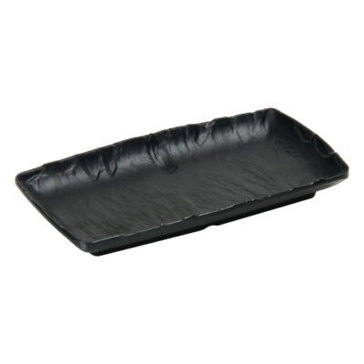 Descriptif des Plateaux noir mini mélamine : Assiettes légères et résistantes aux chocs Résistantes à la chaleur jusqu'à 100°C 6 pièces Dimensions : 15,4 cm x 8,9 cm H 2 cm Référence : 5715 Matière : mélamine Couleur : noir Compatible lave-vaisselle