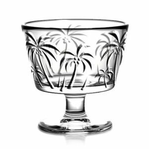 Descriptif des Coupes à glace Palmier GM : Référence : 5738 6 pièces Dimensions : H.10,7 cm Ø 11 cm Contenance : 37 cl Matière : Verre Couleur : Transparent Compatible lave-vaisselle