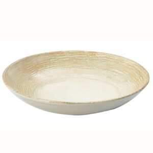 Descriptif des Assiettes Bohème Creuse : Référence : 5770 6 pièces Dimensions : ø 25 cm Matière : Porcelaine Couleur : Beige Garantie fabricant anti ébréchures Résistantes aux chocs et aux rayures Compatible lave-vaisselle et micro-ondes