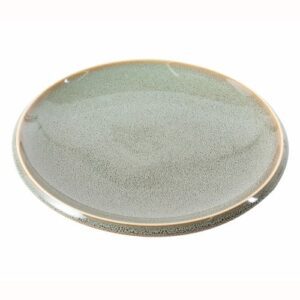 Descriptif des Assiettes Sauge PM : Référence : 5809 6 pièces Dimensions : ø 20,3 cm Matière : Porcelaine Couleur : Vert Compatible lave-vaisselle et micro-ondes