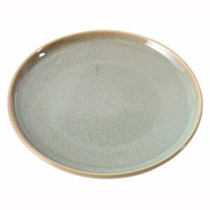 Descriptif des Assiettes Sauge GM : Référence : 5810 6 pièces Dimensions : ø 26,2 cm Matière : Porcelaine Couleur : Vert Compatible lave-vaisselle et micro-ondes