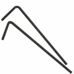 500 Pailles noires flexibles en papier – L.24 cm Ø6 mm