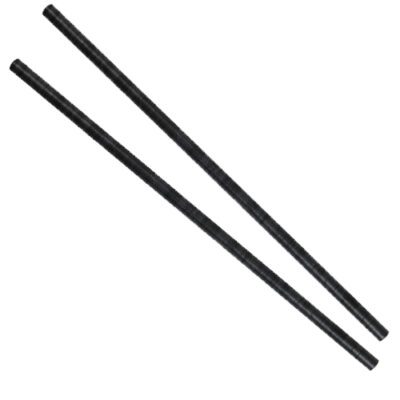 Descriptif des pailles papier Noires : 500 pièces Dimensions : L.21 cm Ø7 mm Référence : 7265 Matière : papier 3 épaisseurs Couleur : noir Usage unique, matière recyclable