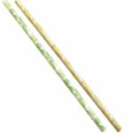 500 pailles en papier impression palmier – L 21 cm Ø 7 mm