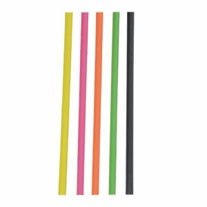 Descriptif des pailles noires fibre de bambou : 500 pièces Dimensions : L.21 cm Ø 6 mm Référence : 7322 Matière : fibre de bambou Couleur : multicolore Usage unique, matière recyclable