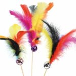 200 Plumes et grelot Carnaval sur pique H.16,5 cm – Décoration glaces et cocktail