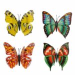 250 Papillons décoratifs ailes doubles sur pique – H 10 cm L 10 cm