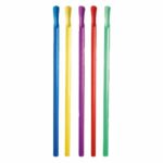 100 Pailles cuillère couleur réutilisables – L.21 cm Ø 8 mm