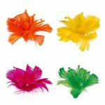 Fleurs plume couronne sur pique – lot de 300 – H 9 cm Ø10 cm