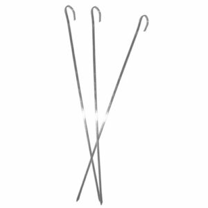 Descriptif des Brochettes inox : Référence : 223 12 pièces Dimensions : L 35 cm Matière : Inox Couleur : gris Compatible lave-vaisselle