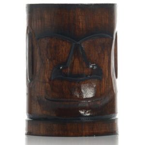 Descriptif du Porte-verre Tiki Moaï : 1 pièce Dimensions : H 15 cm ø8cm Référence : 287 Matière : Bois Couleur : multicolore Découvrez les verres et coupes adaptables