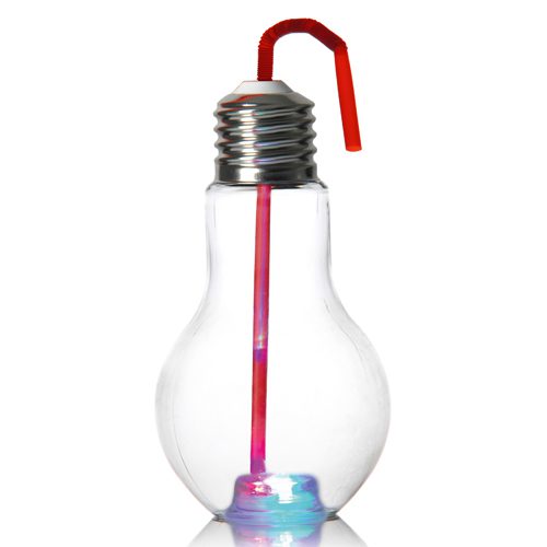 Descriptif des Ampoules lumineuses : Référence : 5238 4 pièces Dimensions : H.18 cm Ø9 cm Contenance : 40 cl Matière : Polycarbonate Couleur : Transparent Incompatible lave-vaisselle Incassables Lumineux: différentes variations de lumières Bouton poussoir sous le verre marche/arrêt