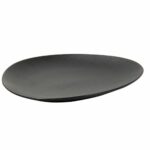 Assiettes Galet noires PM – lot de 6 – 23 x 20 cm