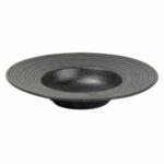 Assiettes Pasta noires : Référence : 5290 6 pièces Dimensions :ø 24 cm Matière : Porcelaine Couleur : noir Compatible lave-vaisselle et micro-ondes