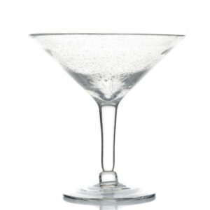 Verres Martini géants bullés : Fabrication artisanale 6 pièces Dimensions : H. 25 cm | Ø 24 cm Contenance : 1,25 L Matière : Verre soufflé Couleur : Transparent Référence : 5301 Passable en lave-vaisselle Éviter les chocs thermiques ** Nos verres et coupes, de fabrication artisanale, sont des pièces uniques. De fait, les dimensions et couleurs peuvent légèrement varier d'une pièce à l'autre ** verres à cocktail géants