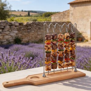 Support aimanté 5 brochettes – lot de 1 – 46 x 12 cm H 28 cm