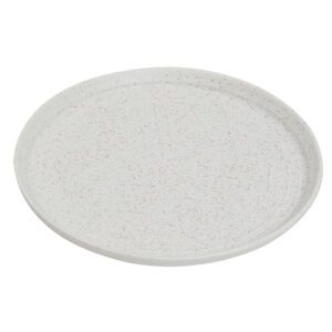 Assiette Playa ronde : Référence : 5358 3 pièces Dimensions : Ø 31 cm Matière : céramique Couleur : blanc cassé Compatible lave-vaisselle