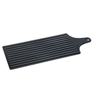 Planche porcelaine noire : Référence : 5367 5 pièces Dimensions : 41 x 16 cm Matière : Porcelaine Couleur : noir Compatible lave-vaisselle Incompatible micro-ondes