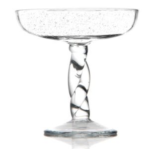 Coupes Bella bullées 6 pièces Dimensions : H. 16,5 cm | Ø 16,5 cm Contenance : 35 cl Référence : 5405 Matière : verre soufflé Couleur : Transparent Compatible lave-vaisselle Éviter les chocs thermiques ** Nos verres et coupes, de fabrication artisanale, sont des pièces uniques. De fait, les dimensions et couleurs peuvent légèrement varier d'une pièce à l'autre **