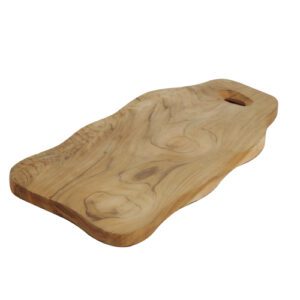 Descriptif de la Planche Teck 40 x 21 cm : Référence : 5413 1 pièce Dimensions : 40 x 21 cm - épaisseur 1,9 cm Matière : Teck Couleur : bois Incompatible lave-vaisselle et micro-ondes