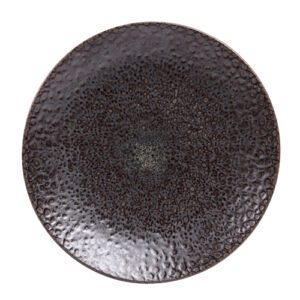 Descriptif des Assiettes Obsidienne : Référence : 5427 6 pièces Dimensions : ø 27 cm Matière : Grès Couleur : Marron Compatible lave-vaisselle