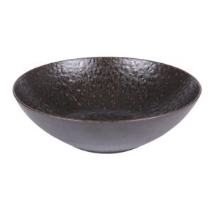 Descriptif des Coupelles obsidienne  : Référence : 5430 6 pièces Dimensions : ø 17 cm Matière : Grès Couleur : Marron Compatible lave-vaisselle