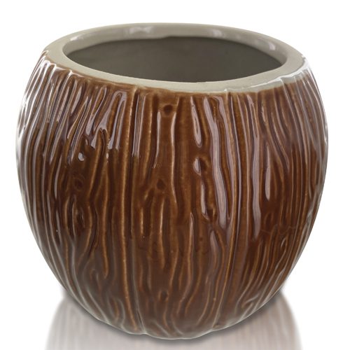 Descriptif du Tiki Coconut verre en céramique : Référence : 5479 1 pièce Dimensions : H.10,5 cm Ø9,2 cm Contenance : 45 cl Matière : Céramique Couleur : Marron Compatible lave-vaisselle Éviter les chocs thermiques