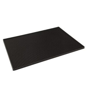 Descriptif du Tapis de Bar caoutchouc GM : Tapis antidérapant idéal pour bars et restaurants Dimensions : 46 x 31 cm Conçu pour la préparation de cocktails Facile à nettoyer, compatible lave-vaisselle Collection Barman, l'allié de vos créations Ref : 5501