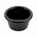 Descriptif des Pots à sauce Noirs GM Mélamine : Petits pots légers et résistants aux chocs Résistants à la chaleur jusqu'à 100°C 24 pièces Dimensions : ø 7 cm- H 4 cm - 60 ml Référence : 5584 Matière : mélamine Couleur : noir Compatible lave-vaisselle