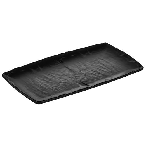 Descriptif des  Plateaux Noir PM Mélamine : Assiettes légères et résistantes aux chocs Résistantes à la chaleur jusqu'à 100°C 6 pièces Dimensions : 28,5 cm x 12 cm H 3 cm Référence : 5717 Matière : mélamine Couleur : noir Compatible lave-vaisselle