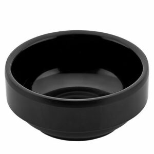 Descriptif des Pots à sauce Noirs Mélamine : Petits pots légers et résistants aux chocs Résistants à la chaleur jusqu'à 100°C 24 pièces Dimensions : ø 6 cm- H 2,6 cm Référence : 5604 Matière : mélamine Couleur : noir Compatible lave-vaisselle
