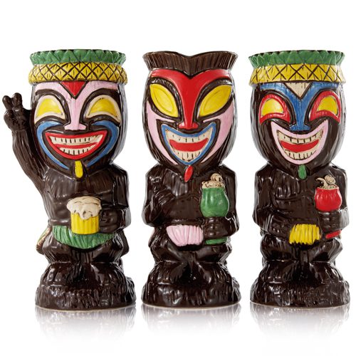 Descriptif des Tikis Fortune assortis verres en céramique : Référence : 5627 3 pièces Dimensions : H.18 cm Ø7,3 cm Contenance : 40 cl Matière : Céramique Couleur : Multicolore Compatible lave-vaisselle Éviter les chocs thermiques