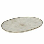 Assiettes ovales Cendrées – lot de 6 – 33 x 22 cm