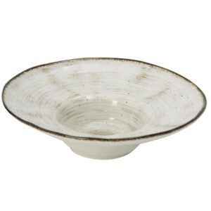Descriptif des Assiettes Pasta Cendrées : Référence : 5648 6 pièces Dimensions : ø 25,6 cm Matière : Porcelaine Couleur : Cendrée Compatible lave-vaisselle