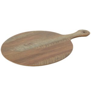 Descriptif des Planches Sierra Mélamine : Assiette légère et résistante aux chocs Résistante à la chaleur jusqu'à 100°C 3 pièces Dimensions : L 42 cm ø 30 cm Référence : 5718 Matière : mélamine Couleur : imitation bois Compatible lave-vaisselle