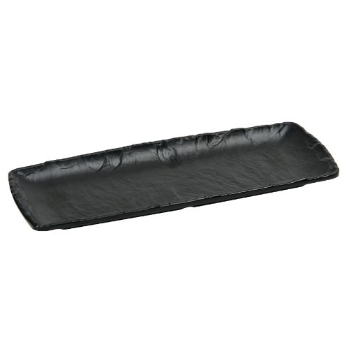 Descriptif des Plateaux Noir PM Mélamine : Assiettes légères et résistantes aux chocs Résistantes à la chaleur jusqu'à 100°C 6 pièces Dimensions : 28,5 cm x 12 cm H 3 cm Référence : 5717 Matière : mélamine Couleur : noir Compatible lave-vaisselle