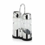 Ménagère Sel/Poivre – Inox – 7,2 x 3,1 cm H 12,6 cm