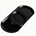 Descriptif des Assiettes Burger  noires : 4 pièces Dimensions : 45,5 x 21 cm Matière : Céramique Couleur : Noir Référence : 5821 Compatible lave-vaisselle et micro-ondes