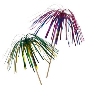 Descriptif des Palmiers alu : 250 pièces Dimensions : ø 14,5 cm H 10 cm Référence : 714 Matière : Bambou/Papier Couleur : multicolore