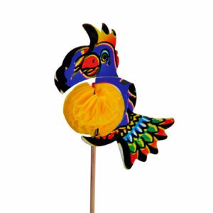Descriptif des Perroquets boule  : 200 pièces Dimensions : H 7 cm Référence : 7174 Matière : Bambou/Papier Couleur : Multicolore