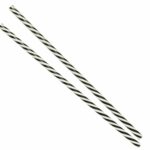 Pailles rigide black & white – Réutilisables – lot de 100 – L.19 cm ø 7 mm